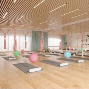 现代瑜伽室3D模型下载